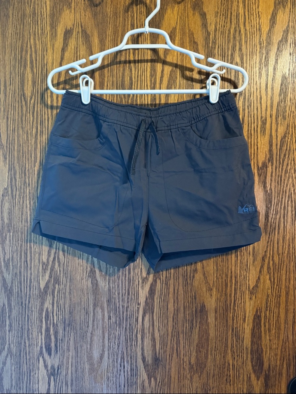 REI Deep Purple/Gray Drawstring Shorts